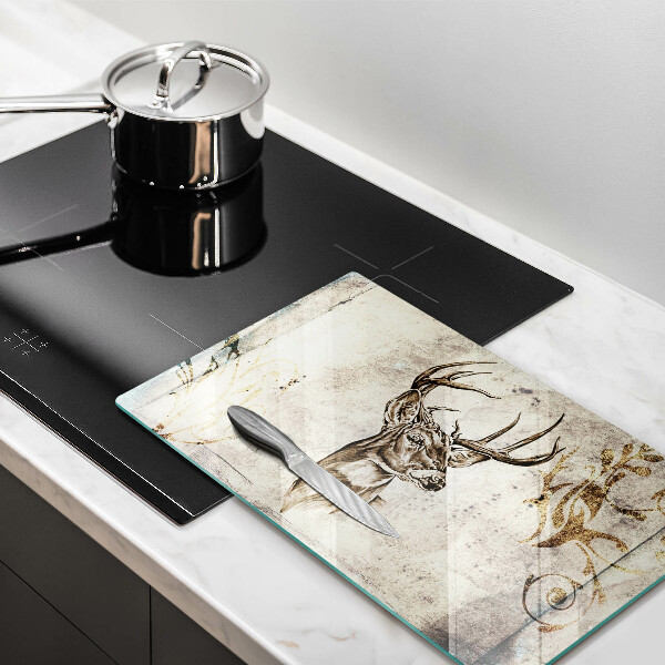 Zaščitna plošča za štedilnik Ilustracija živali jelena