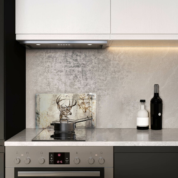 Zaščitna plošča za štedilnik Ilustracija živali jelena