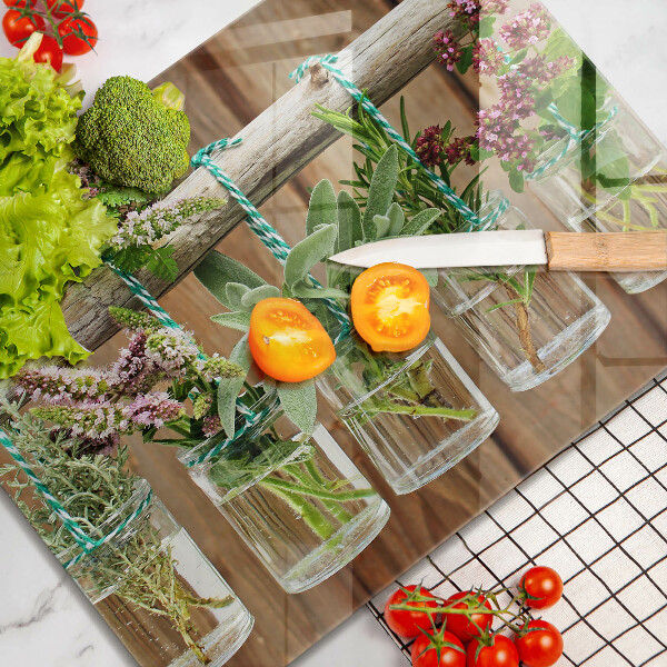 Zaščitna plošča za štedilnik Zelišča rastline vintage