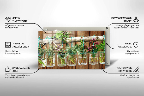 Zaščitna plošča za štedilnik Zelišča rastline vintage