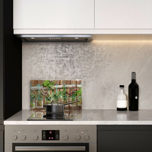 Zaščitna plošča za štedilnik Zelišča rastline vintage