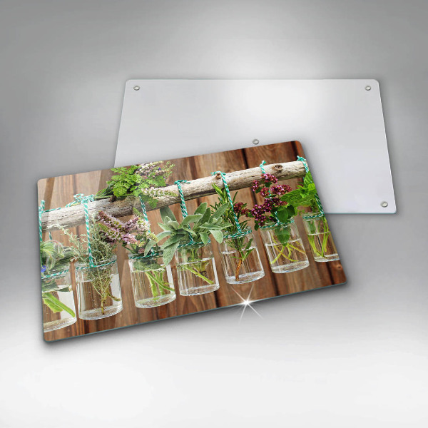 Zaščitna plošča za štedilnik Zelišča rastline vintage