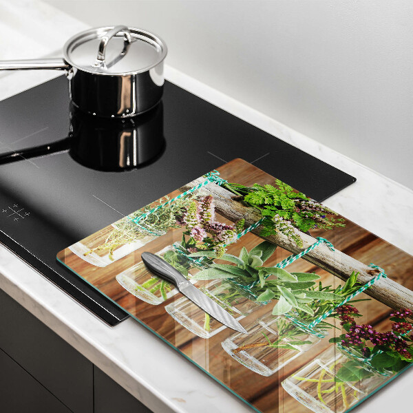 Zaščitna plošča za štedilnik Zelišča rastline vintage