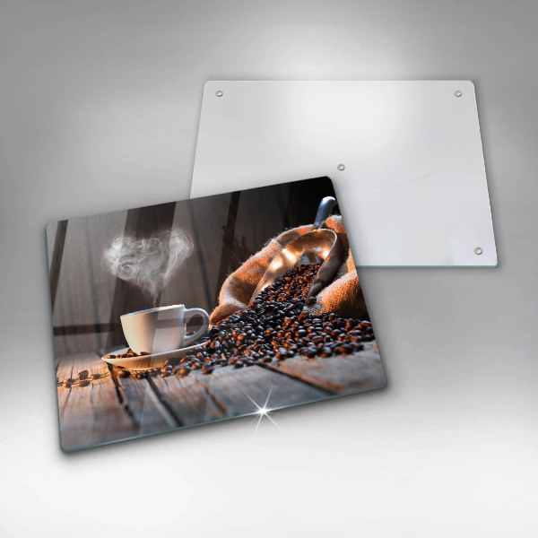 Zaščitna plošča za štedilnik Skodelica za kavo in srce