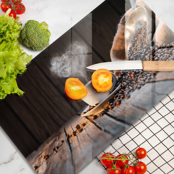 Zaščitna plošča za štedilnik Skodelica za kavo in srce