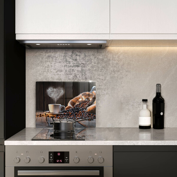 Zaščitna plošča za štedilnik Skodelica za kavo in srce