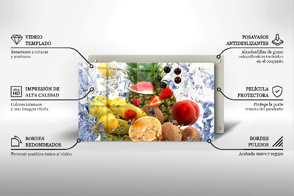 Zaščitna plošča za štedilnik Sočno sadje in voda