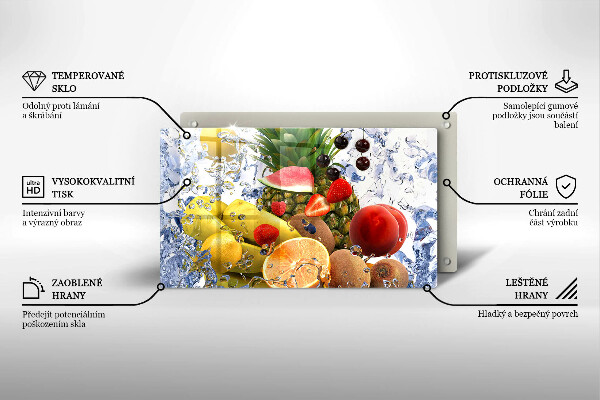 Zaščitna plošča za štedilnik Sočno sadje in voda