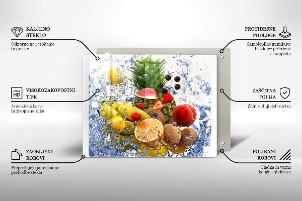 Zaščitna plošča za štedilnik Sočno sadje in voda