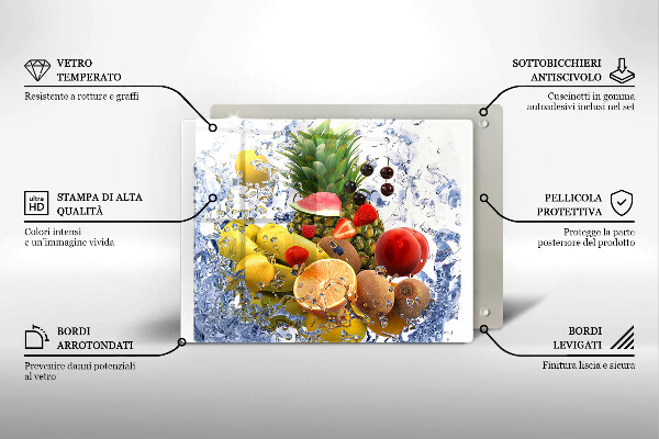Zaščitna plošča za štedilnik Sočno sadje in voda