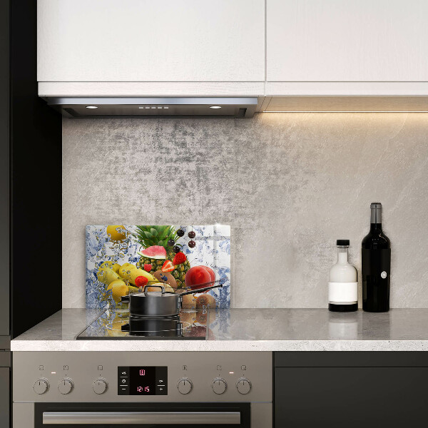 Zaščitna plošča za štedilnik Sočno sadje in voda