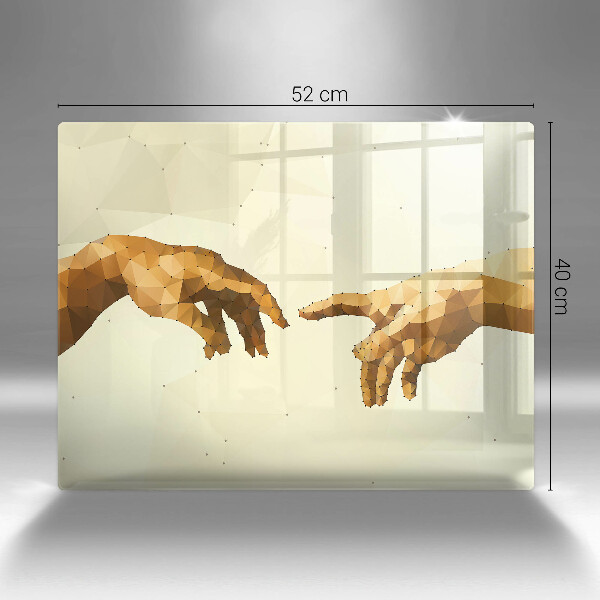 Zaščitna plošča za štedilnik Stvarjenje Adamovih rok