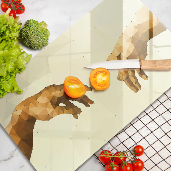 Zaščitna plošča za štedilnik Stvarjenje Adamovih rok