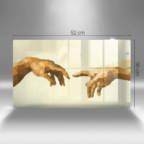 Zaščitna plošča za štedilnik Stvarjenje Adamovih rok