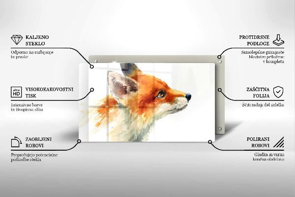Zaščitna plošča za štedilnik Pobarvana lisica