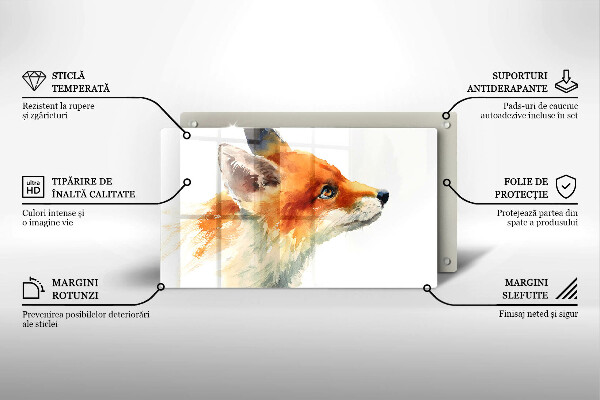 Zaščitna plošča za štedilnik Pobarvana lisica