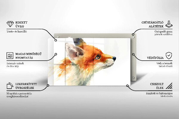 Zaščitna plošča za štedilnik Pobarvana lisica