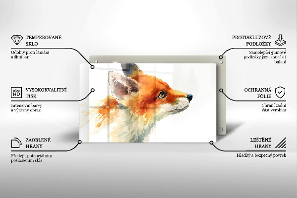 Zaščitna plošča za štedilnik Pobarvana lisica