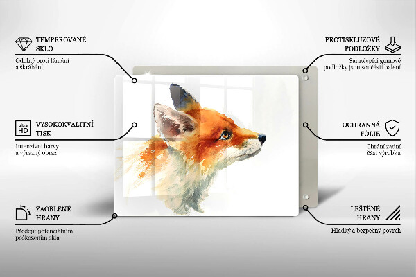 Zaščitna plošča za štedilnik Pobarvana lisica