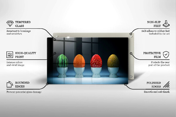 Zaščitna plošča za štedilnik Abstraktna sadna jajca