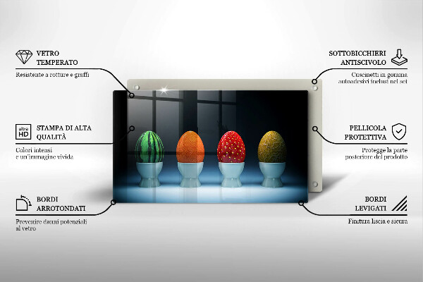 Zaščitna plošča za štedilnik Abstraktna sadna jajca