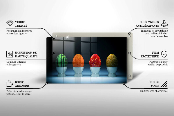 Zaščitna plošča za štedilnik Abstraktna sadna jajca