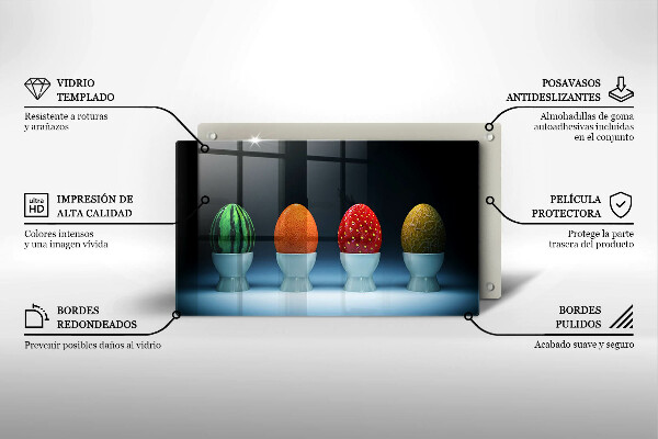 Zaščitna plošča za štedilnik Abstraktna sadna jajca