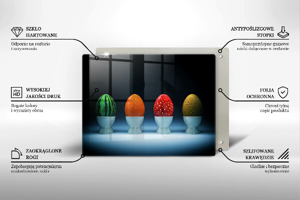 Zaščitna plošča za štedilnik Abstraktna sadna jajca