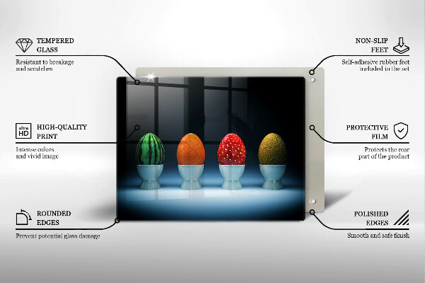 Zaščitna plošča za štedilnik Abstraktna sadna jajca