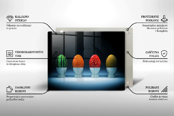 Zaščitna plošča za štedilnik Abstraktna sadna jajca