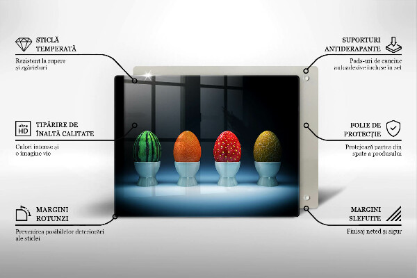Zaščitna plošča za štedilnik Abstraktna sadna jajca