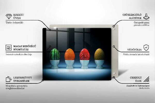 Zaščitna plošča za štedilnik Abstraktna sadna jajca