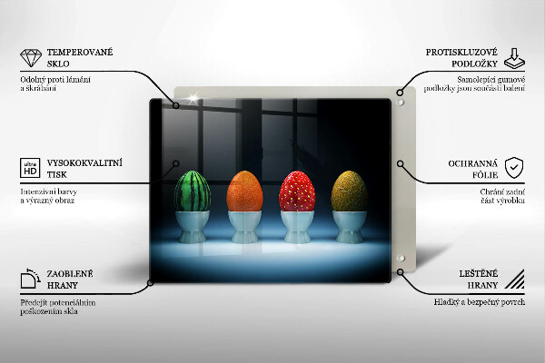 Zaščitna plošča za štedilnik Abstraktna sadna jajca