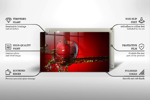 Zaščitna plošča za štedilnik Jabolčno sadje v vodi