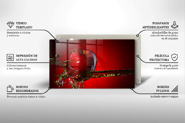 Zaščitna plošča za štedilnik Jabolčno sadje v vodi