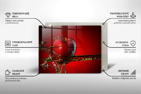 Zaščitna plošča za štedilnik Jabolčno sadje v vodi