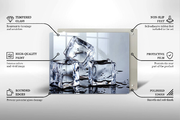 Zaščitna plošča za štedilnik Ledene kocke