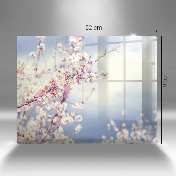 Zaščitna plošča za štedilnik Cvetoče drevo