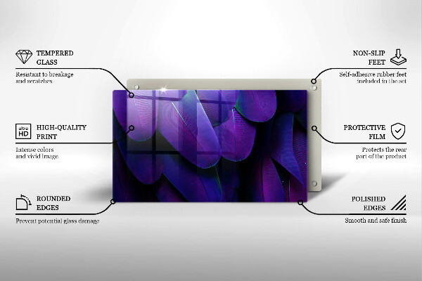 Zaščitna plošča za štedilnik Neonsko perje