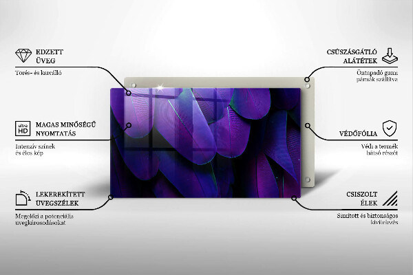 Zaščitna plošča za štedilnik Neonsko perje