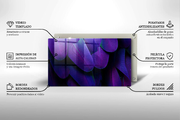 Zaščitna plošča za štedilnik Neonsko perje