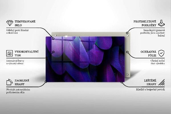 Zaščitna plošča za štedilnik Neonsko perje