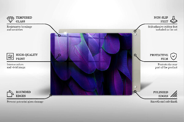 Zaščitna plošča za štedilnik Neonsko perje