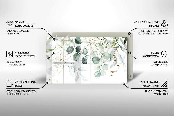 Zaščitna plošča za štedilnik Poslikane rastline
