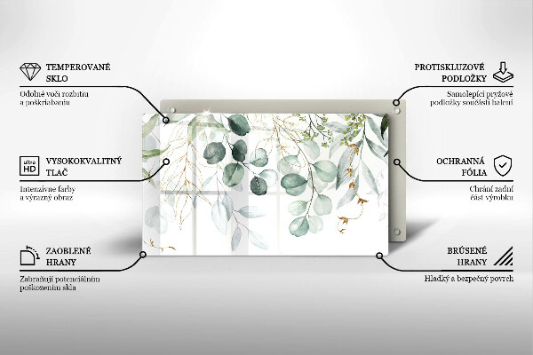 Zaščitna plošča za štedilnik Poslikane rastline