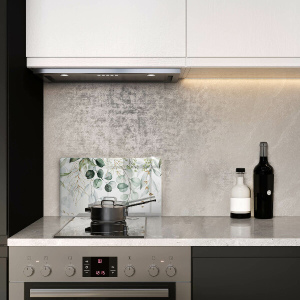 Zaščitna plošča za štedilnik Poslikane rastline