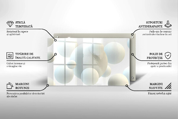 Zaščitna plošča za štedilnik Moderne 3D žoge