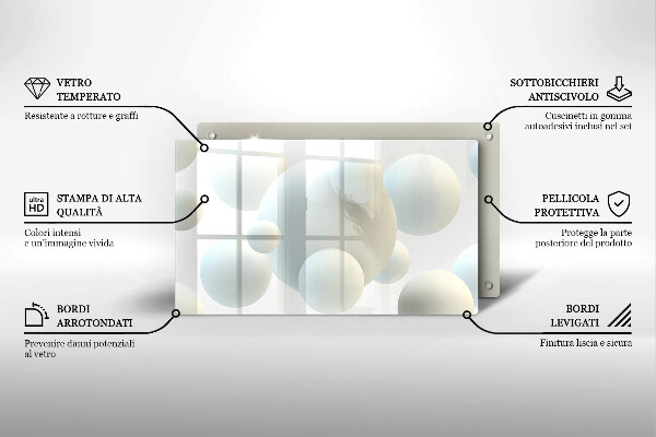 Zaščitna plošča za štedilnik Moderne 3D žoge