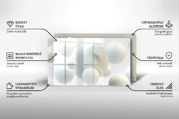 Zaščitna plošča za štedilnik Moderne 3D žoge