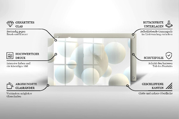 Zaščitna plošča za štedilnik Moderne 3D žoge
